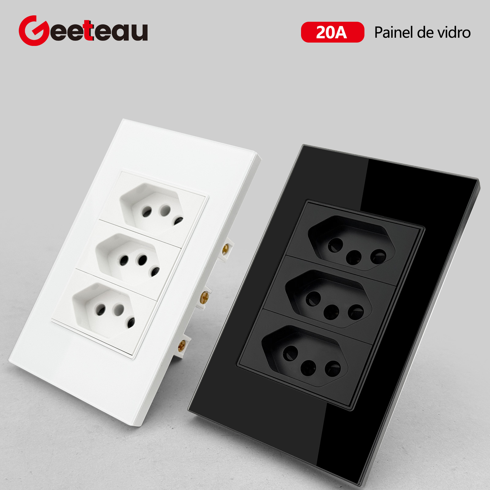 Home Improvement Outlet - Geeteau Brazil Standard 20A drievoudige wandcontactdoos