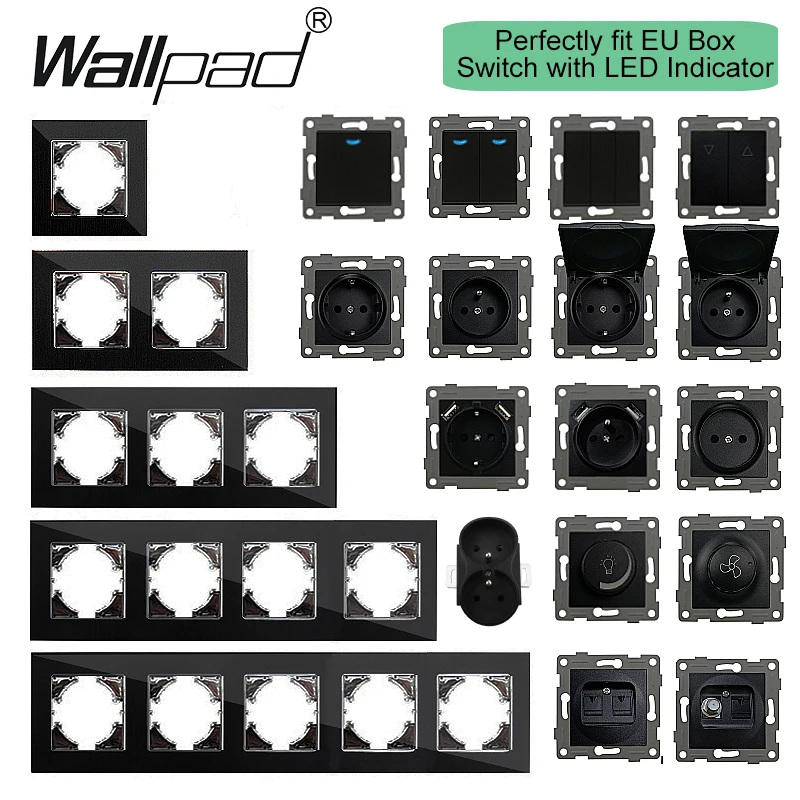 Zwart Glas Wallpad Stopcontact - Home Improvement Outlet recensie en prijs